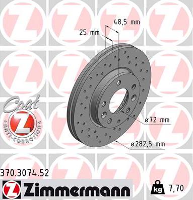 Zimmermann 370.3074.52 - Discofreno autozon.pro