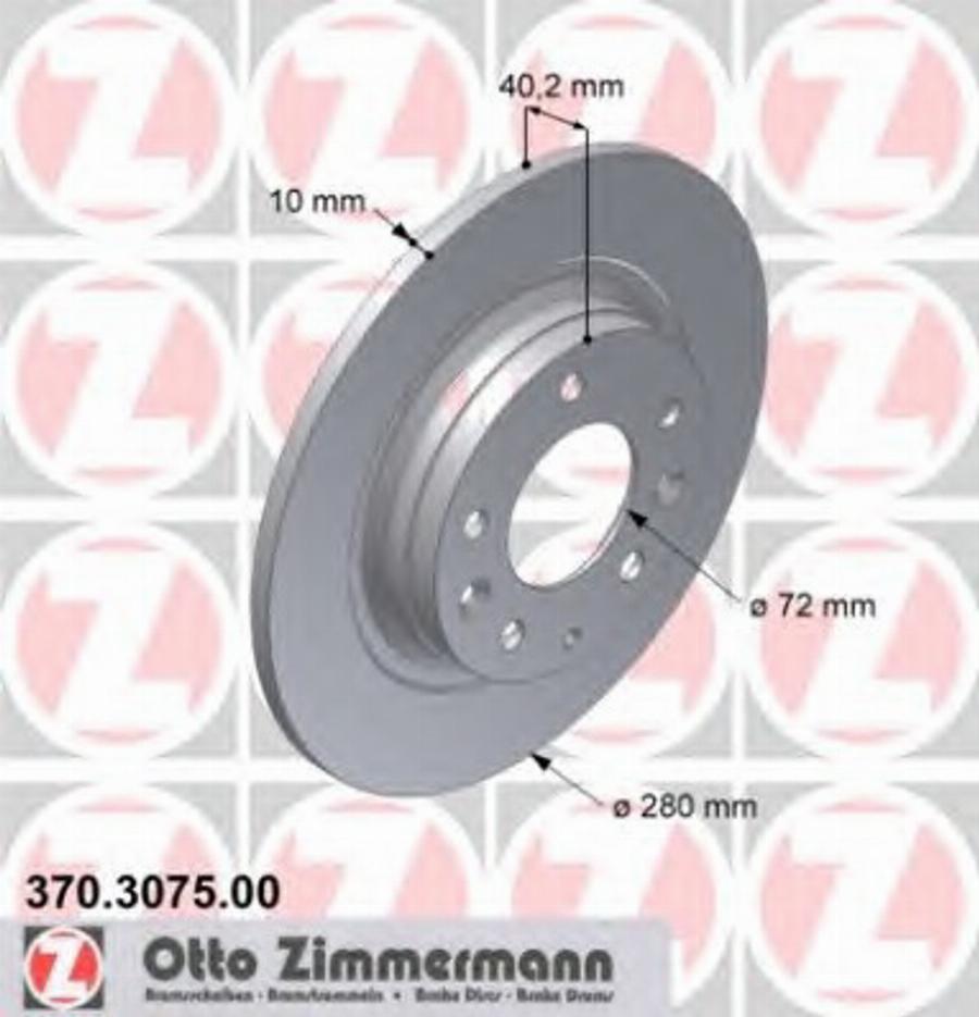 Zimmermann 370.3075.00 - Discofreno autozon.pro