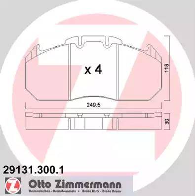 Zimmermann 29131.300.1 - Kit pastiglie freno, Freno a disco autozon.pro