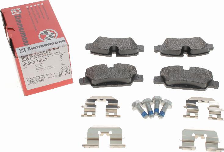 Zimmermann 25980.165.2 - Kit pastiglie freno, Freno a disco autozon.pro