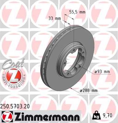 Zimmermann 250.5703.20 - Discofreno autozon.pro