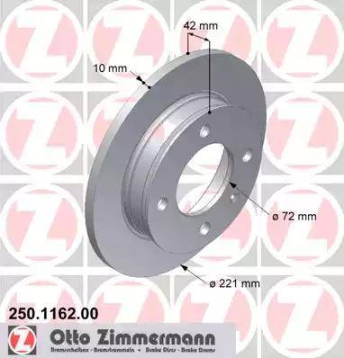 Zimmermann 250.1162.00 - Discofreno autozon.pro