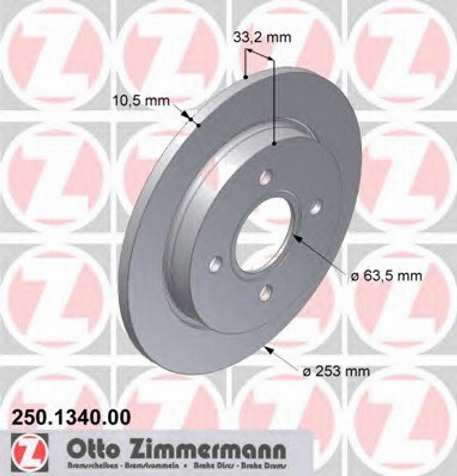 Zimmermann 250.1340.00 - Discofreno autozon.pro