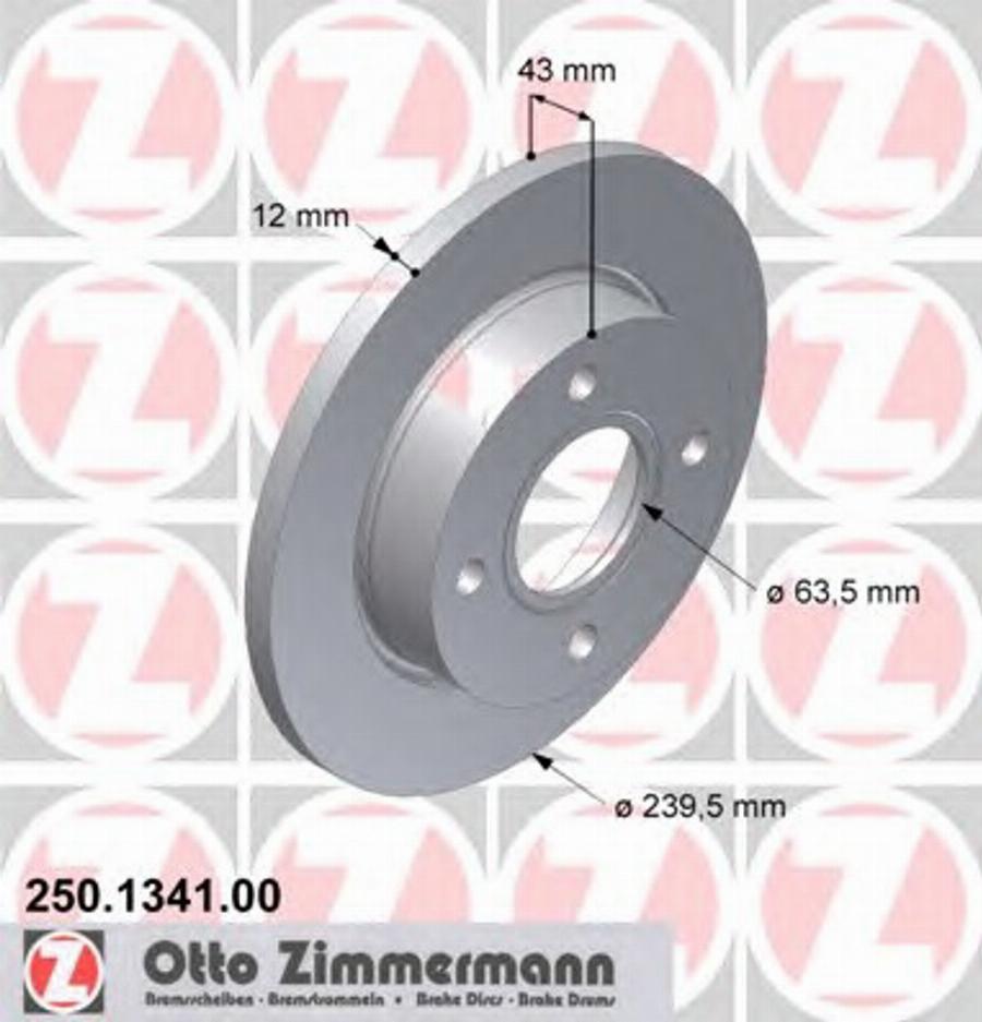 Zimmermann 250 1341 00 - Discofreno autozon.pro