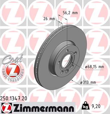 Zimmermann 250.1347.20 - Discofreno autozon.pro