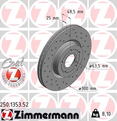 Zimmermann 250.1353.52 - Discofreno autozon.pro