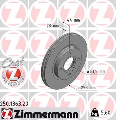 Zimmermann 250.1363.20 - Discofreno autozon.pro