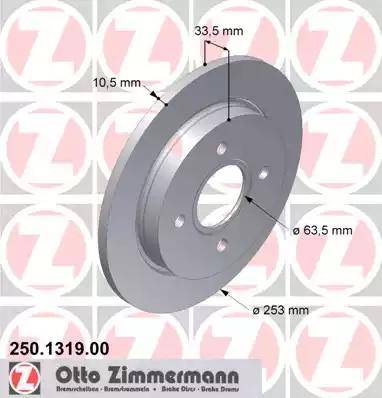 Zimmermann 250.1319.00 - Discofreno autozon.pro