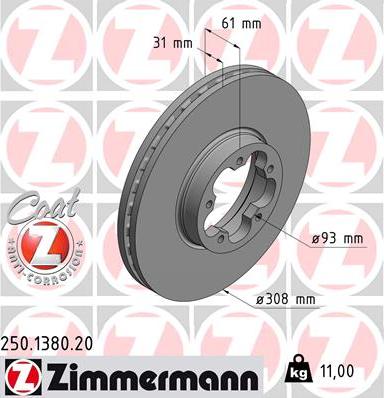 Zimmermann 250.1380.20 - Discofreno autozon.pro