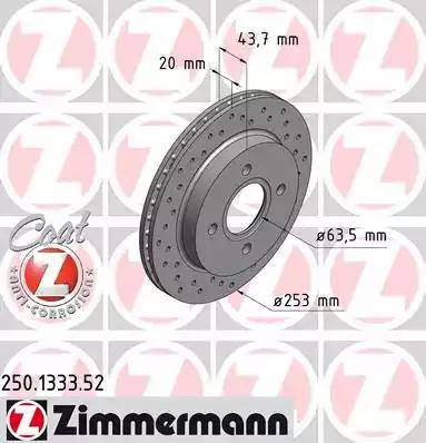 Zimmermann 250.1333.52 - Discofreno autozon.pro