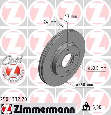 Zimmermann 250.1332.20 - Discofreno autozon.pro