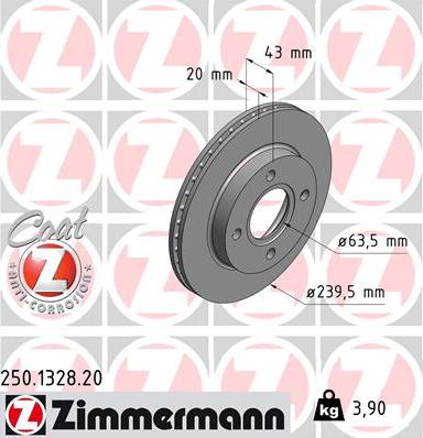 Zimmermann 250.1328.20 - Discofreno autozon.pro