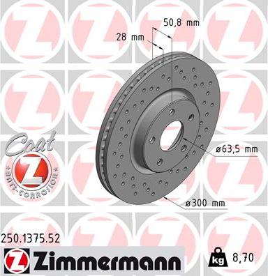 Zimmermann 250.1375.52 - Discofreno autozon.pro