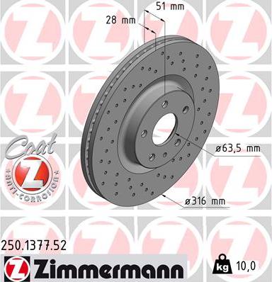 Zimmermann 250.1377.52 - Discofreno autozon.pro