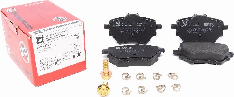 Zimmermann 25839.175.1 - Kit pastiglie freno, Freno a disco autozon.pro