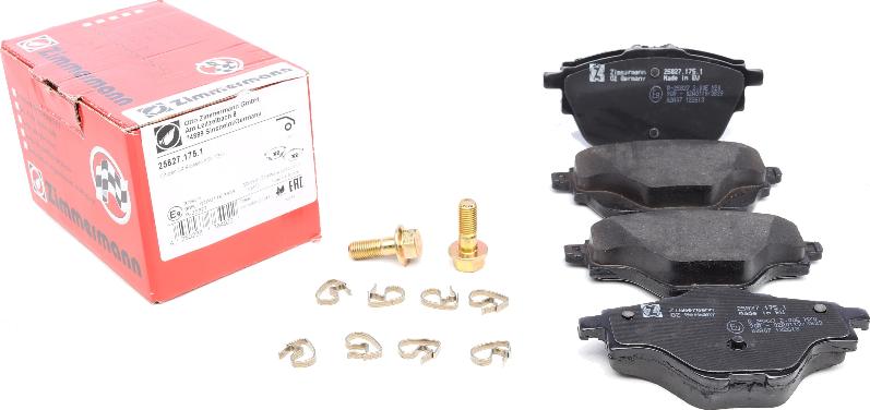 Zimmermann 25827.175.1 - Kit pastiglie freno, Freno a disco autozon.pro