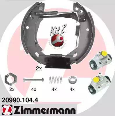 Zimmermann 20990.104.4 - Kit ganasce freno autozon.pro