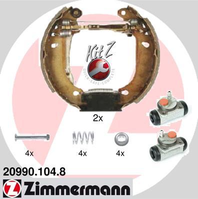 Zimmermann 20990.104.8 - Kit ganasce freno autozon.pro