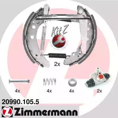 Zimmermann 20990.105.5 - Kit ganasce freno autozon.pro