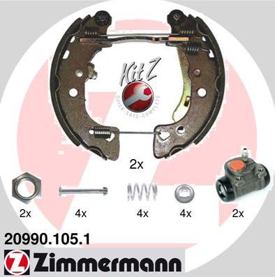 Zimmermann 20990.105.1 - Kit ganasce freno autozon.pro