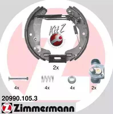 Zimmermann 20990.105.3 - Kit ganasce freno autozon.pro