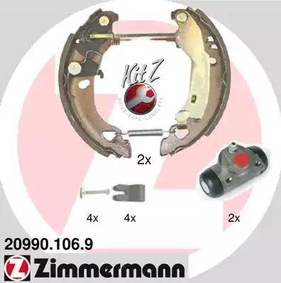 Zimmermann 20990.106.9 - Kit ganasce freno autozon.pro