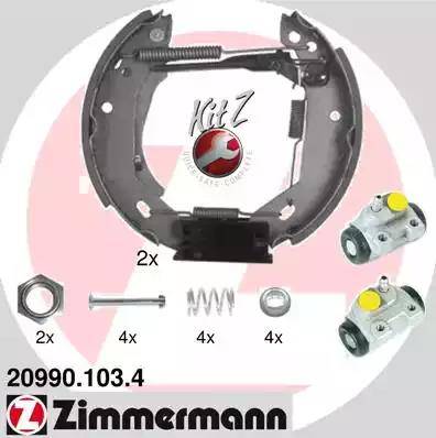 Zimmermann 20990.103.4 - Kit ganasce freno autozon.pro