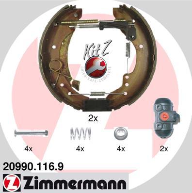 Zimmermann 20990.116.9 - Kit ganasce freno autozon.pro