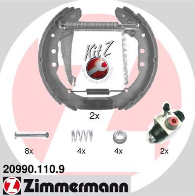 Zimmermann 20990.110.9 - Kit ganasce freno autozon.pro