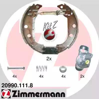 Zimmermann 20990.111.8 - Kit ganasce freno autozon.pro