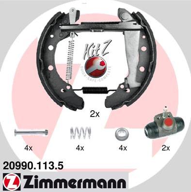 Zimmermann 20990.113.5 - Kit ganasce freno autozon.pro