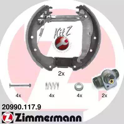 Zimmermann 20990.117.9 - Kit ganasce freno autozon.pro