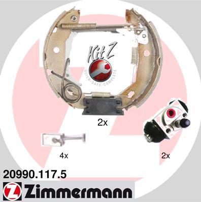 Zimmermann 20990.117.5 - Kit ganasce freno autozon.pro