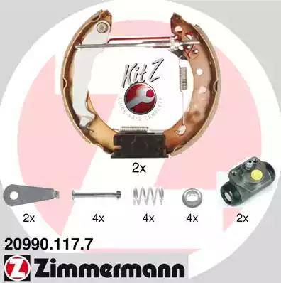 Zimmermann 20990.117.7 - Kit ganasce freno autozon.pro