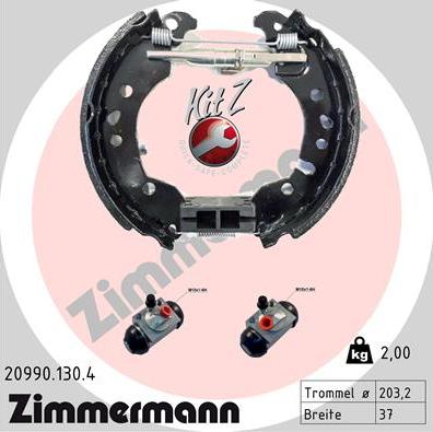 Zimmermann 20990.130.4 - Kit ganasce freno autozon.pro