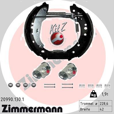 Zimmermann 20990.130.1 - Kit ganasce freno autozon.pro