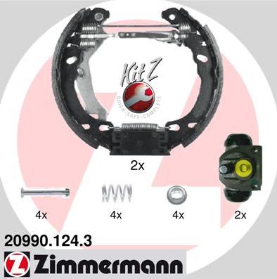 Zimmermann 20990.124.3 - Kit ganasce freno autozon.pro