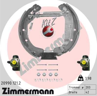 Zimmermann 20990.121.2 - Kit ganasce freno autozon.pro