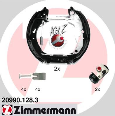 Zimmermann 20990.128.3 - Kit ganasce freno autozon.pro