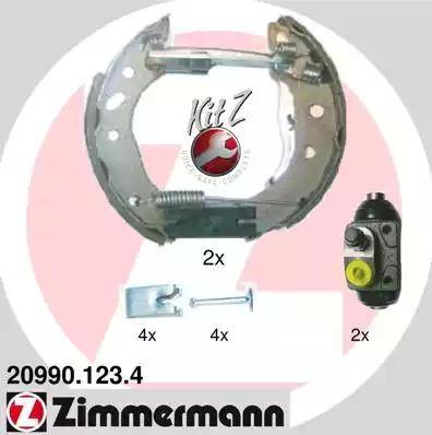 Zimmermann 20990.123.4 - Kit ganasce freno autozon.pro