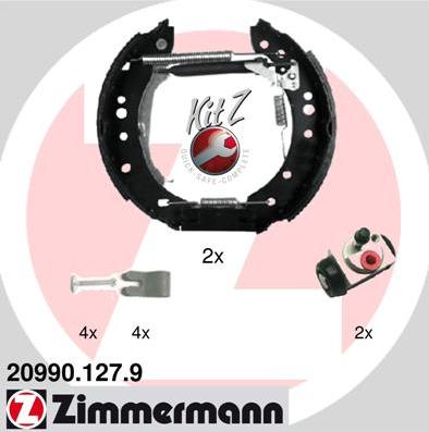 Zimmermann 20990.127.9 - Kit ganasce freno autozon.pro