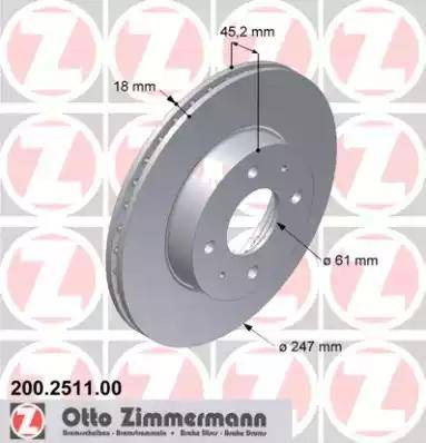 Zimmermann 200.2511.00 - Discofreno autozon.pro