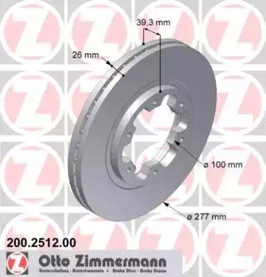 Zimmermann 200.2512.00 - Discofreno autozon.pro