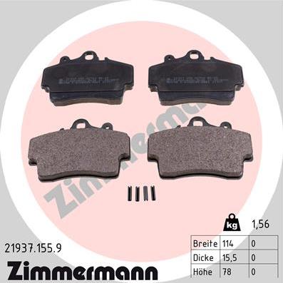 Zimmermann 21937.155.9 - Kit pastiglie freno, Freno a disco autozon.pro