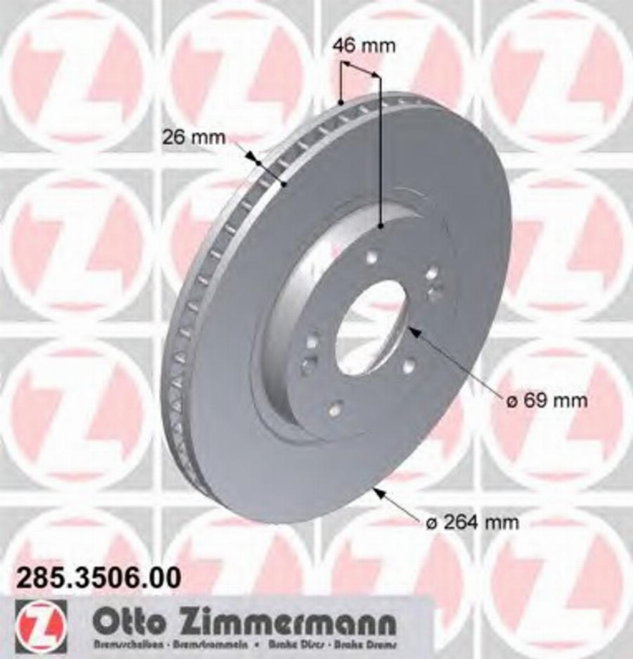 Zimmermann 285.3506.00 - Discofreno autozon.pro