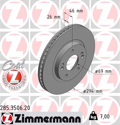 Zimmermann 285.3506.20 - Discofreno autozon.pro