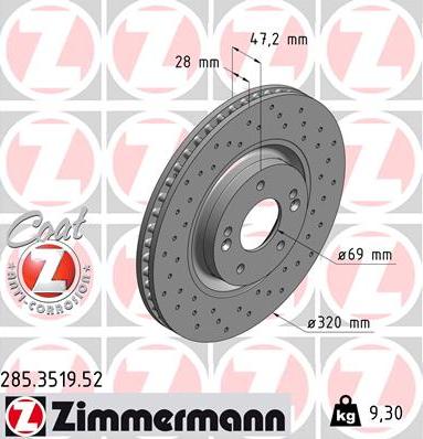 Zimmermann 285.3519.52 - Discofreno autozon.pro