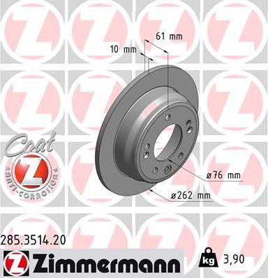 Zimmermann 285.3514.20 - Discofreno autozon.pro