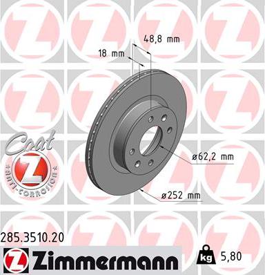 Zimmermann 285.3510.20 - Discofreno autozon.pro