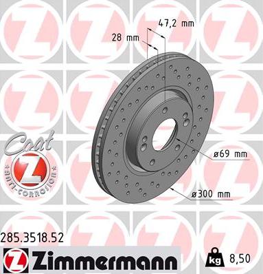 Zimmermann 285.3518.52 - Discofreno autozon.pro